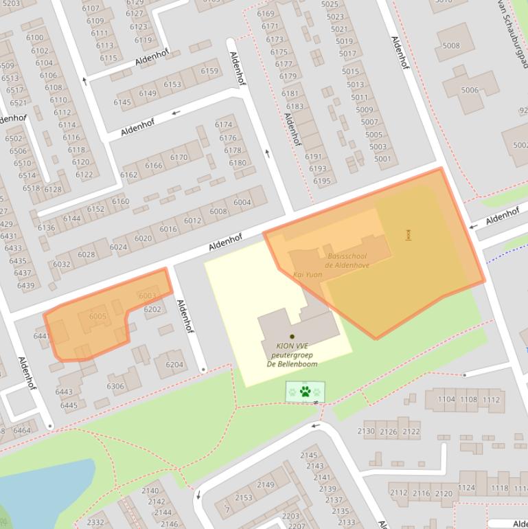 Kaart van postcodegebied 6537DG.