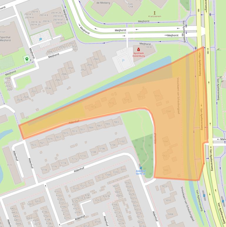Kaart van postcodegebied 6537DW.