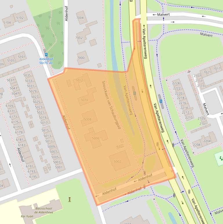 Kaart van postcodegebied 6537EC.