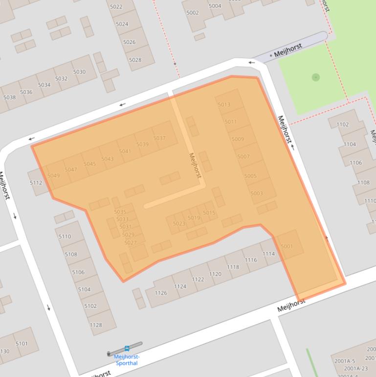 Kaart van postcodegebied 6537EV.