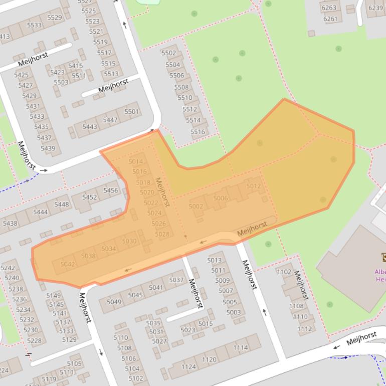 Kaart van postcodegebied 6537EW.