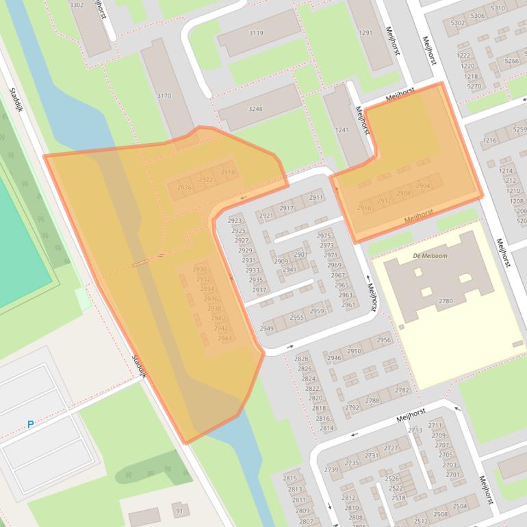 Kaart van postcodegebied 6537HC.