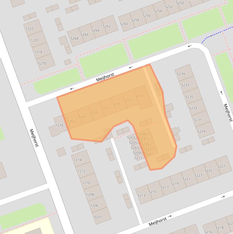 Kaart van postcodegebied 6537HL.