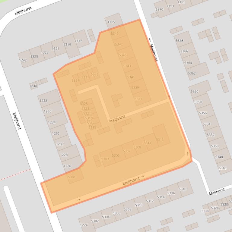 Kaart van postcodegebied 6537HP.