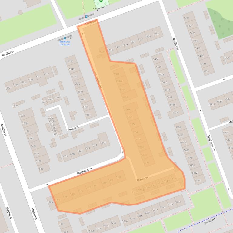 Kaart van postcodegebied 6537HR.