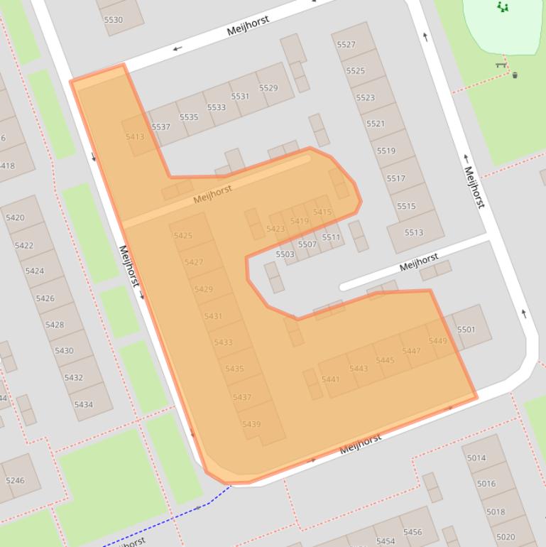 Kaart van postcodegebied 6537JH.