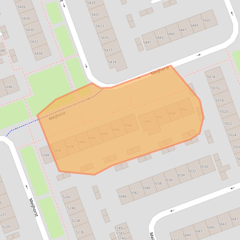 Kaart van postcodegebied 6537JK.