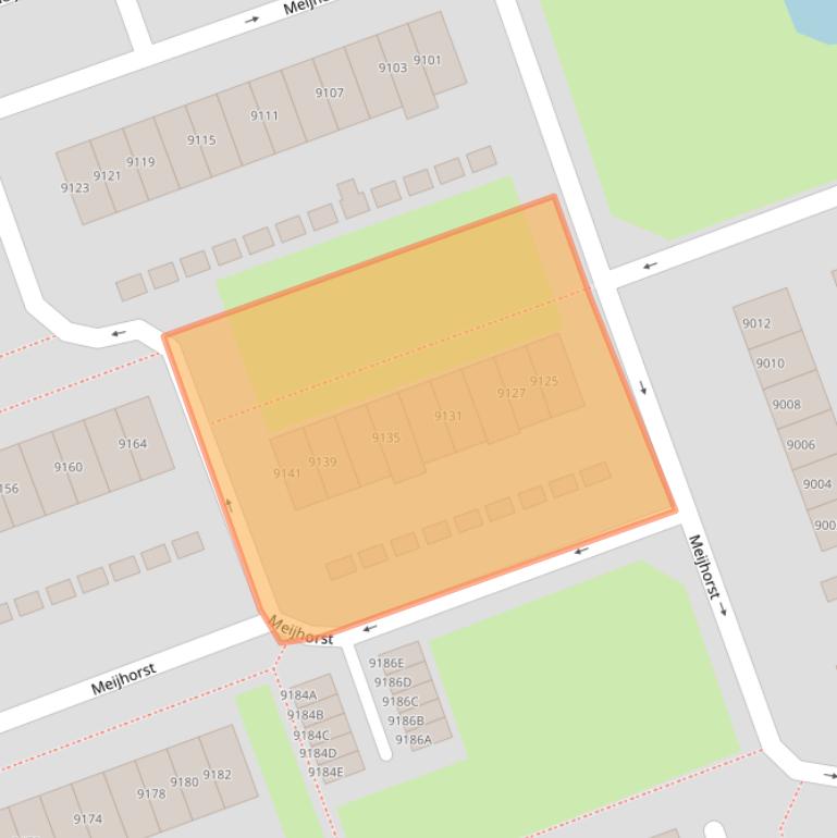 Kaart van postcodegebied 6537KK.