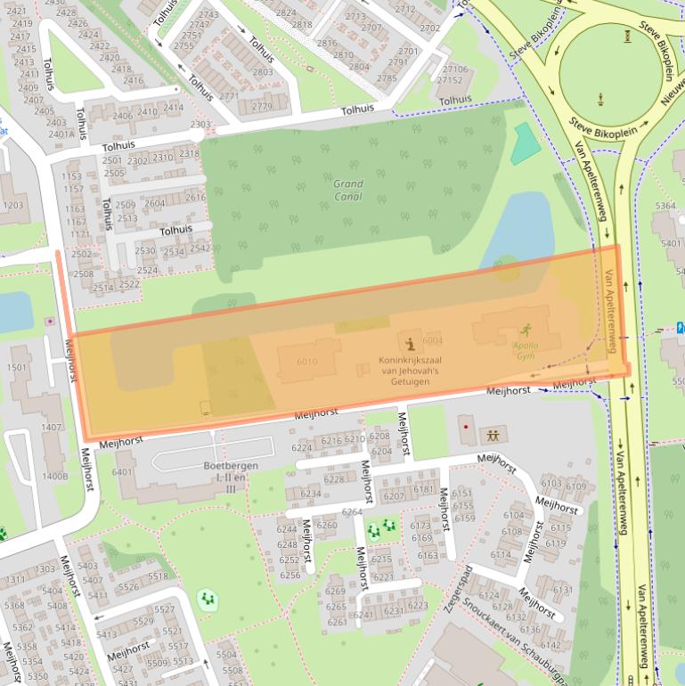 Kaart van postcodegebied 6537KT.