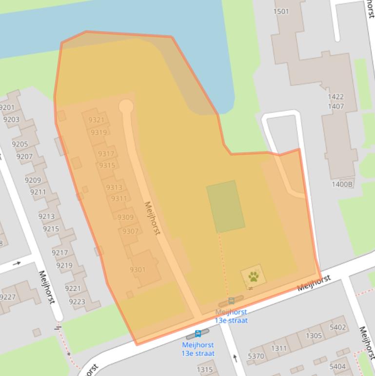 Kaart van postcodegebied 6537KW.