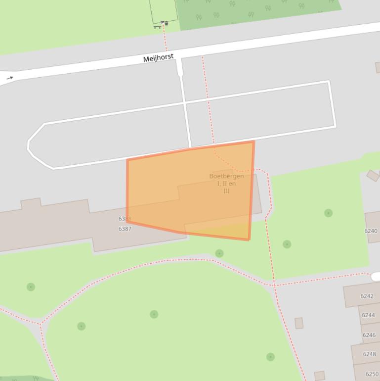 Kaart van postcodegebied 6537LC.