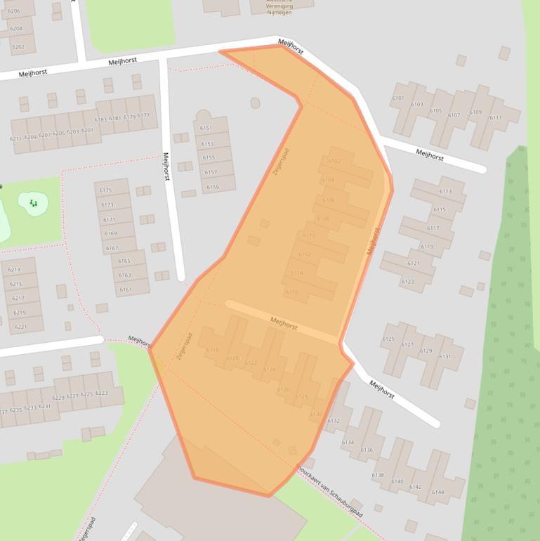 Kaart van postcodegebied 6537LJ.