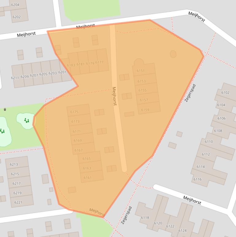 Kaart van postcodegebied 6537LN.