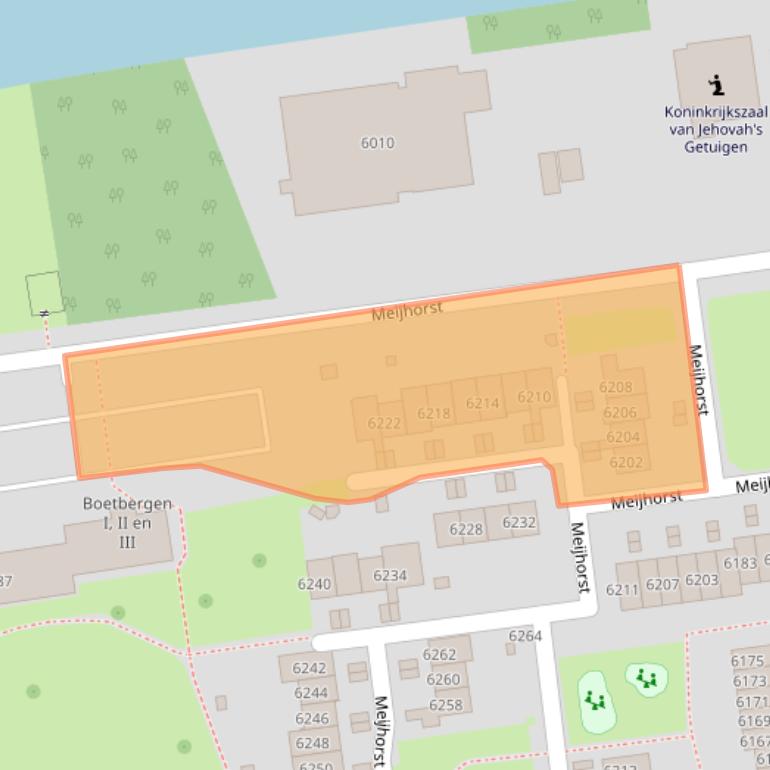 Kaart van postcodegebied 6537LP.