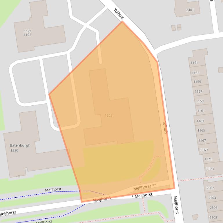 Kaart van postcodegebied 6537LS.