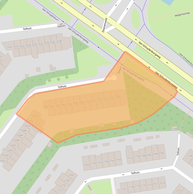 Kaart van postcodegebied 6537LZ.