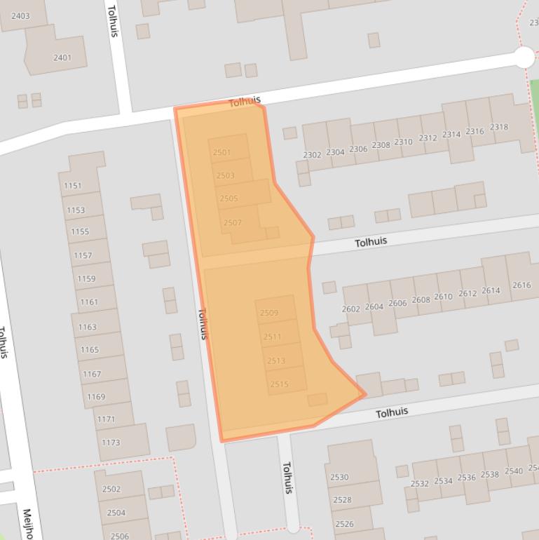 Kaart van postcodegebied 6537MJ.