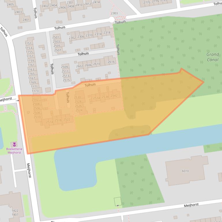 Kaart van postcodegebied 6537MK.