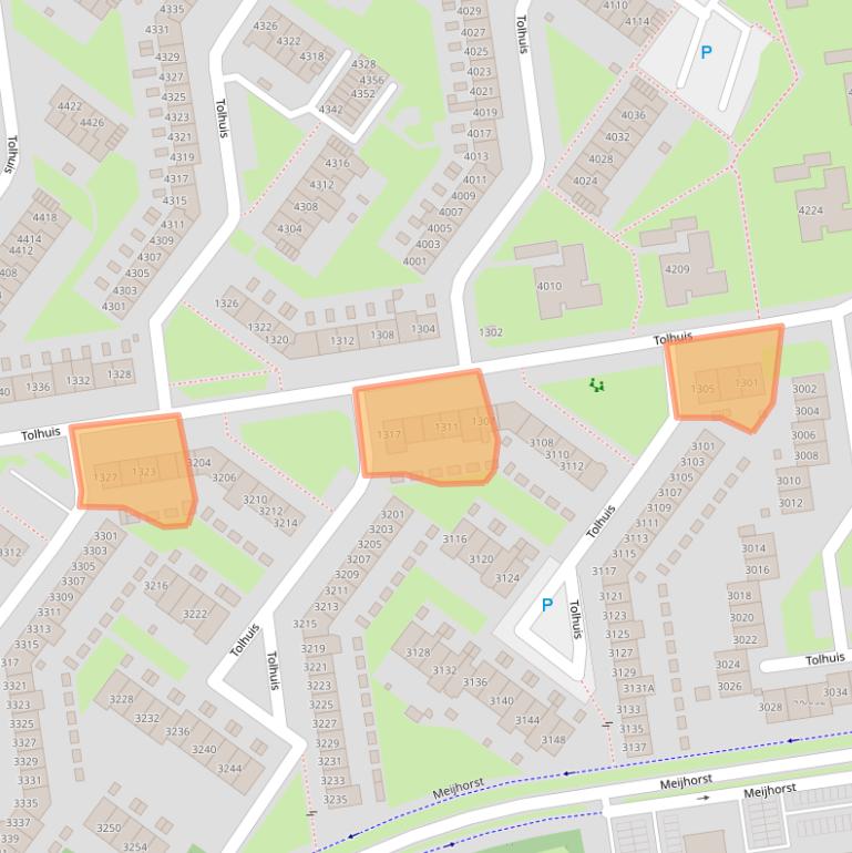 Kaart van postcodegebied 6537MR.