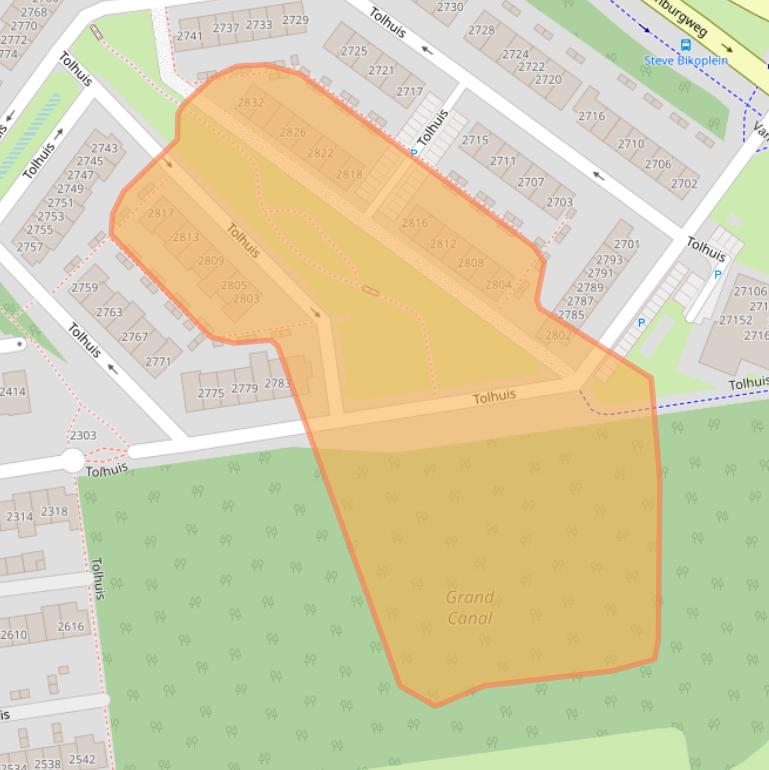 Kaart van postcodegebied 6537MX.