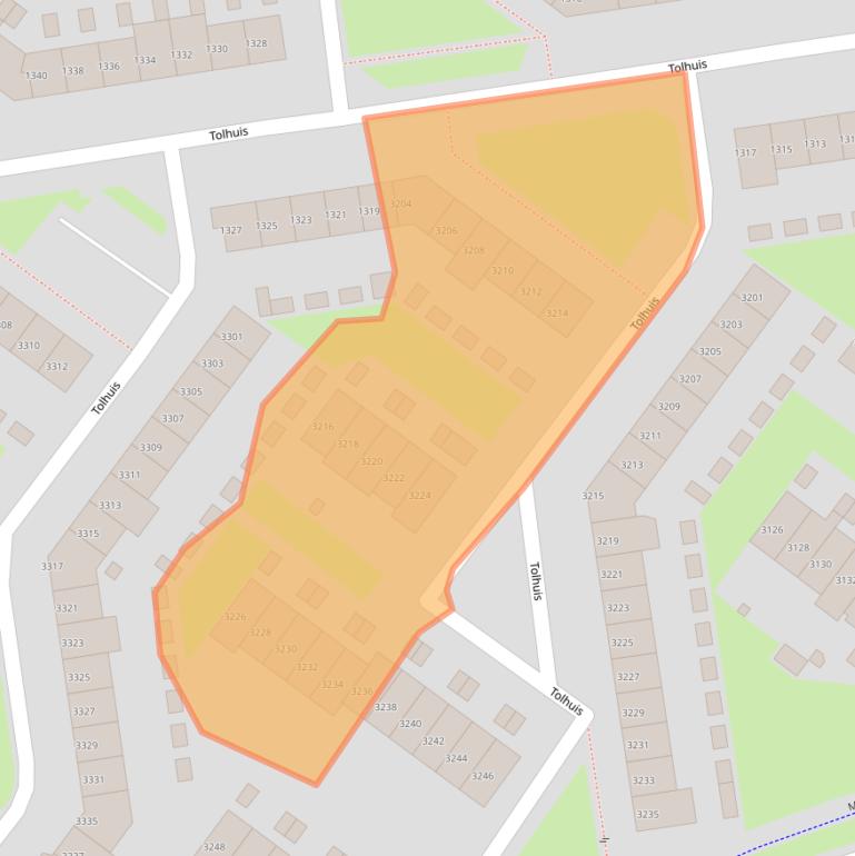 Kaart van postcodegebied 6537NE.
