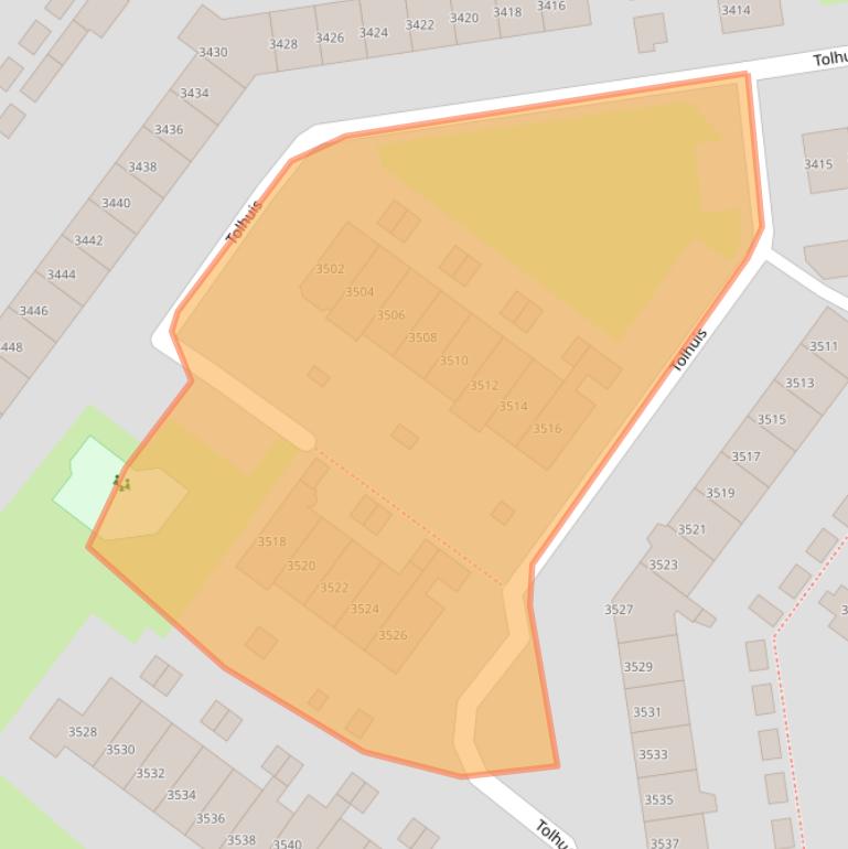 Kaart van postcodegebied 6537NR.