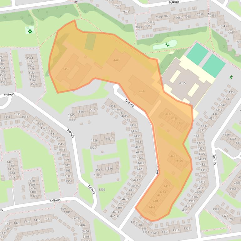 Kaart van postcodegebied 6537PN.
