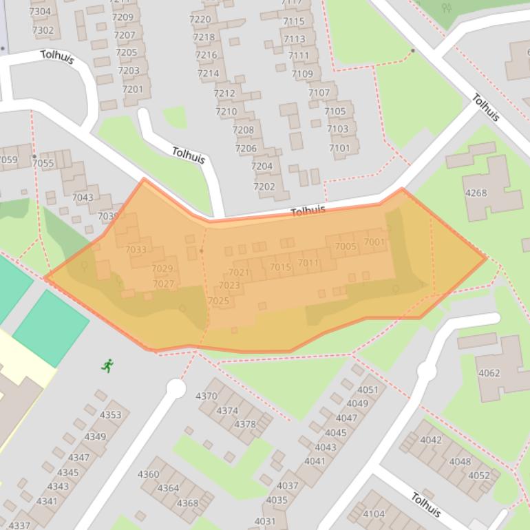 Kaart van postcodegebied 6537RH.