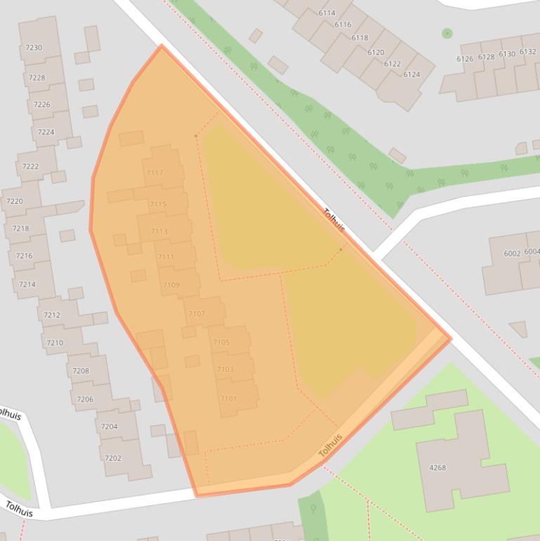 Kaart van postcodegebied 6537RK.