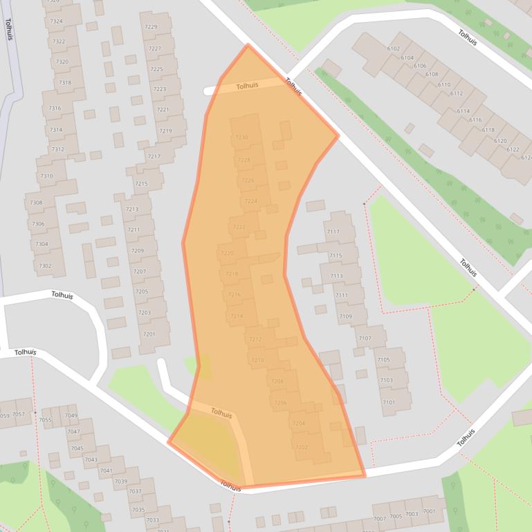 Kaart van postcodegebied 6537RM.