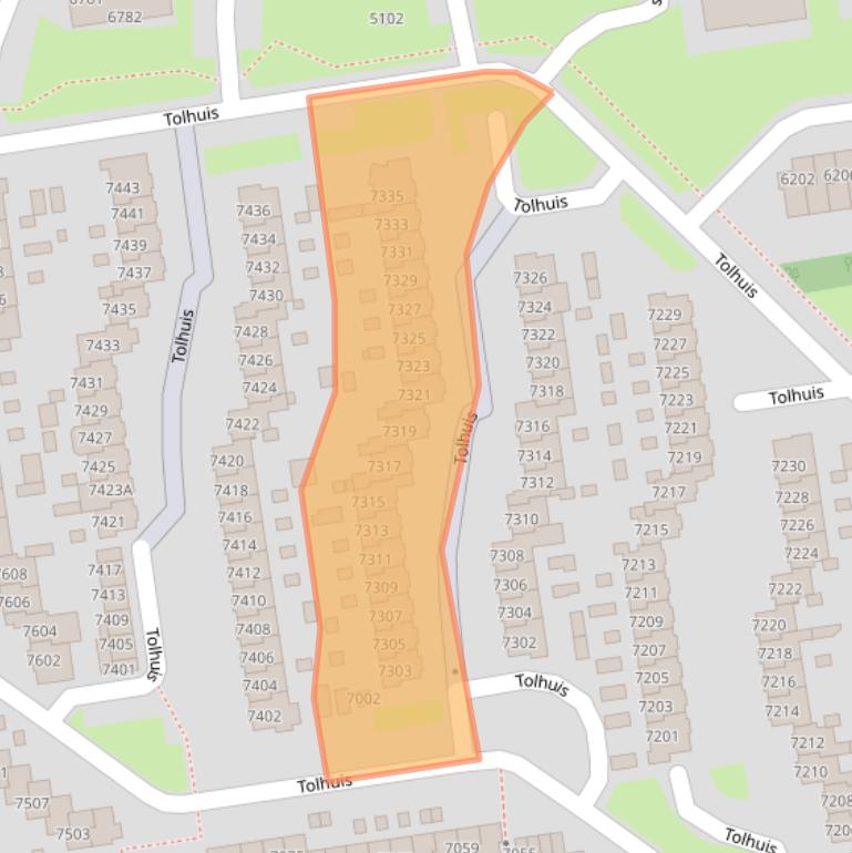 Kaart van postcodegebied 6537RN.