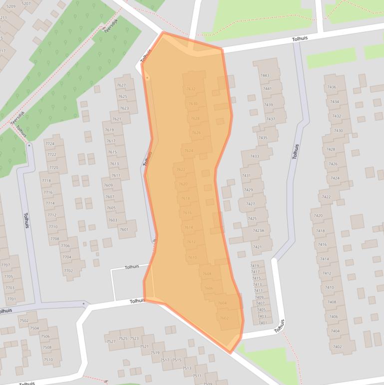 Kaart van postcodegebied 6537RV.