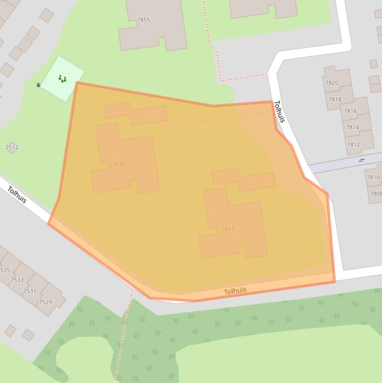 Kaart van postcodegebied 6537SB.