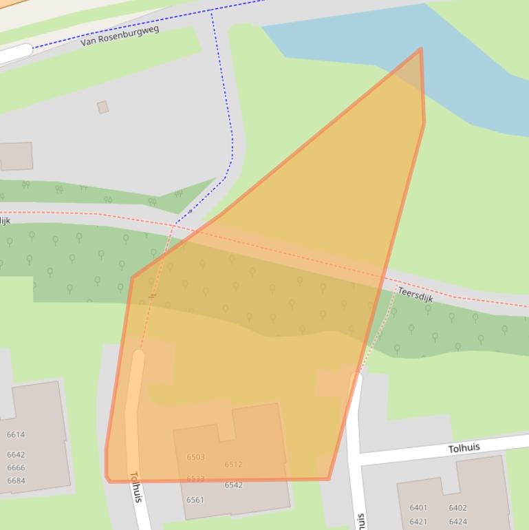 Kaart van postcodegebied 6537SX.