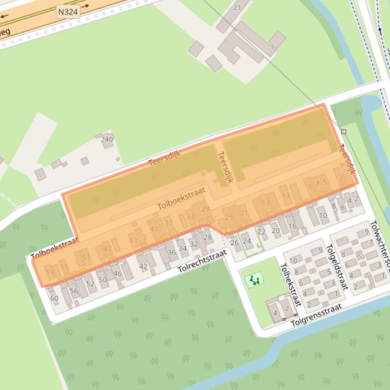 Kaart van postcodegebied 6537TE.