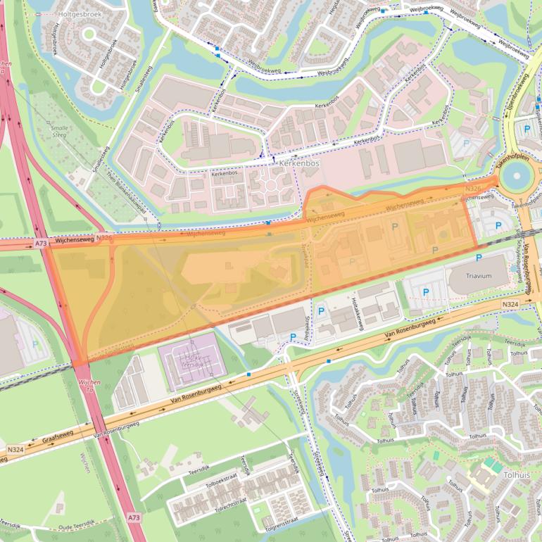 Kaart van postcodegebied 6537TL.