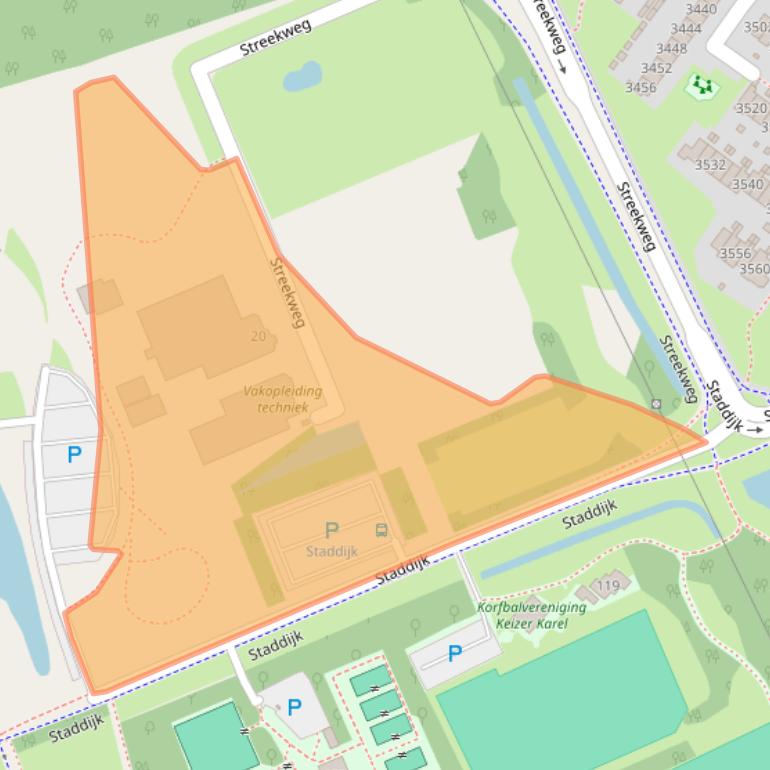 Kaart van postcodegebied 6537TP.