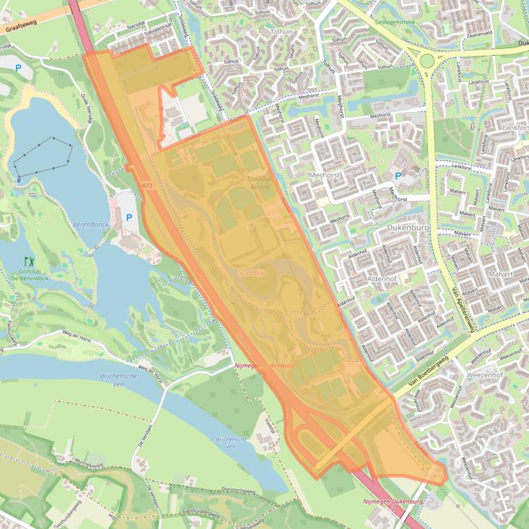Kaart van postcodegebied 6537TW.