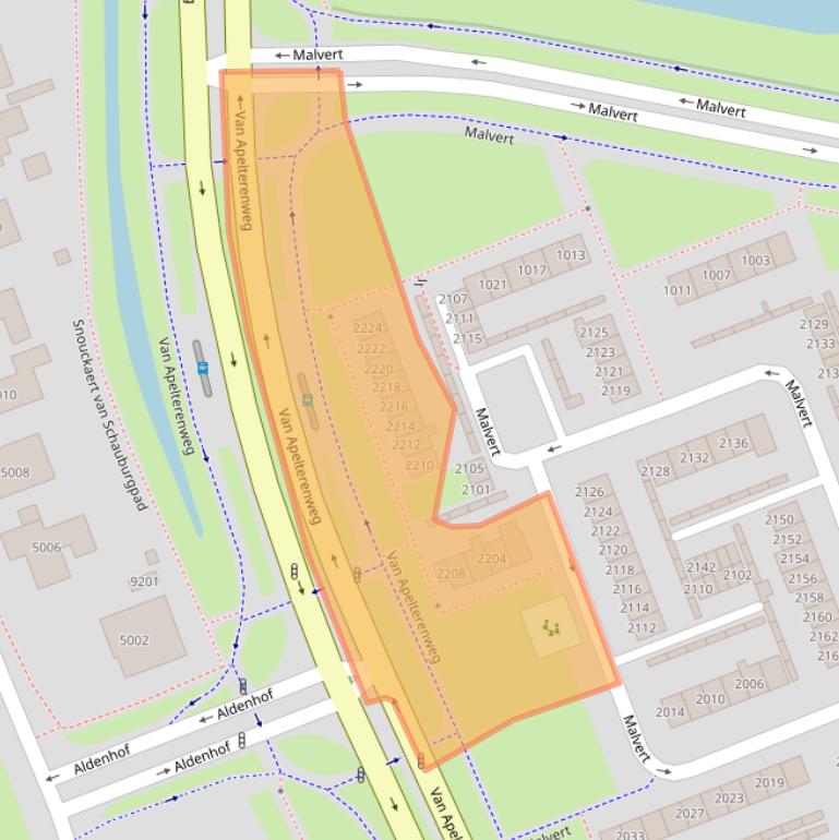 Kaart van postcodegebied 6538AM.