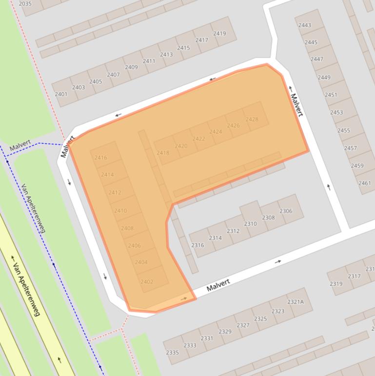 Kaart van postcodegebied 6538AP.