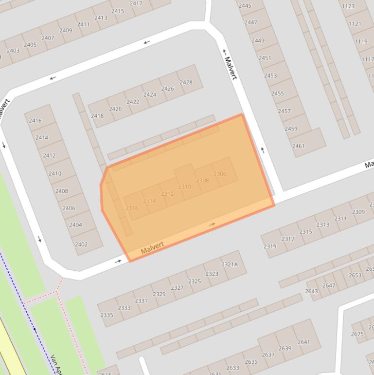 Kaart van postcodegebied 6538AS.