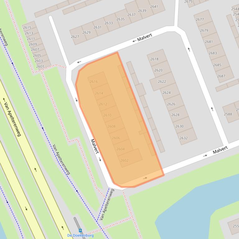 Kaart van postcodegebied 6538BD.