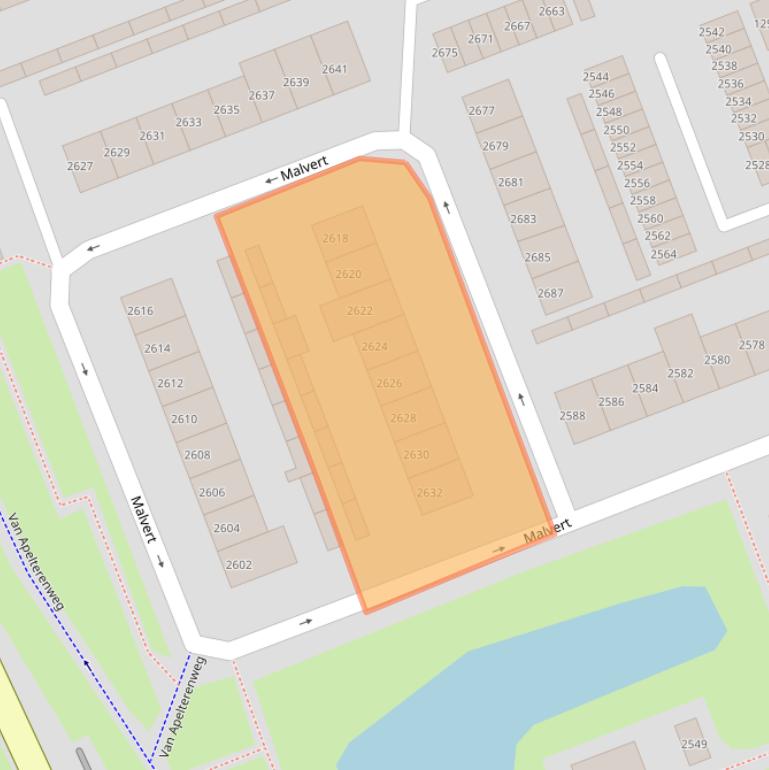 Kaart van postcodegebied 6538BE.