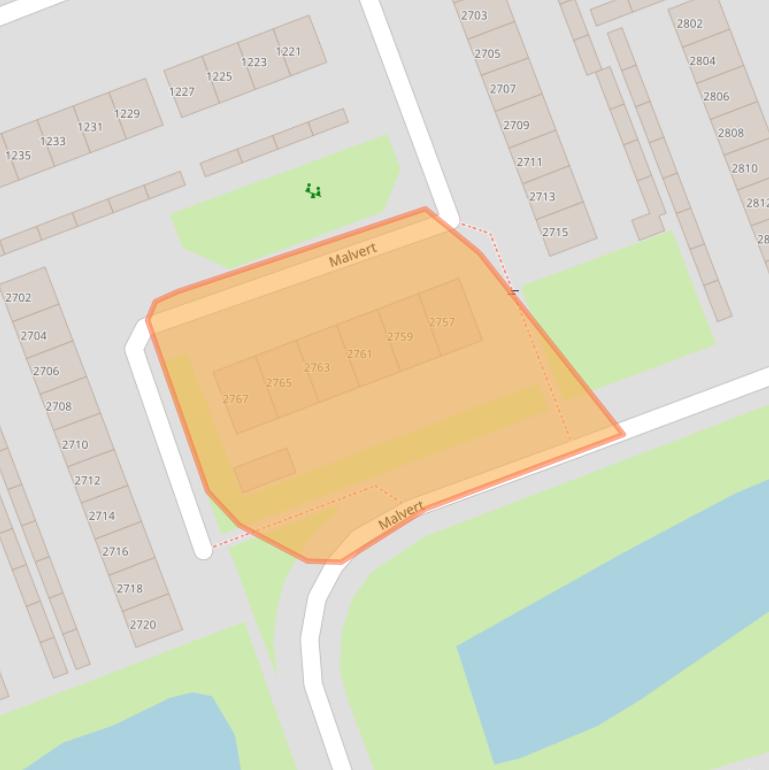 Kaart van postcodegebied 6538BH.