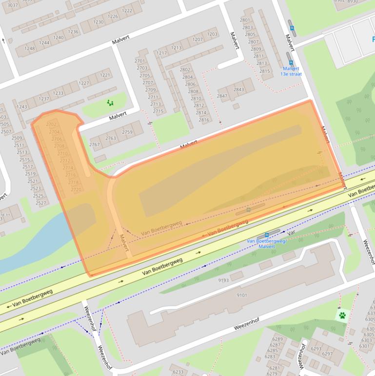 Kaart van postcodegebied 6538BJ.