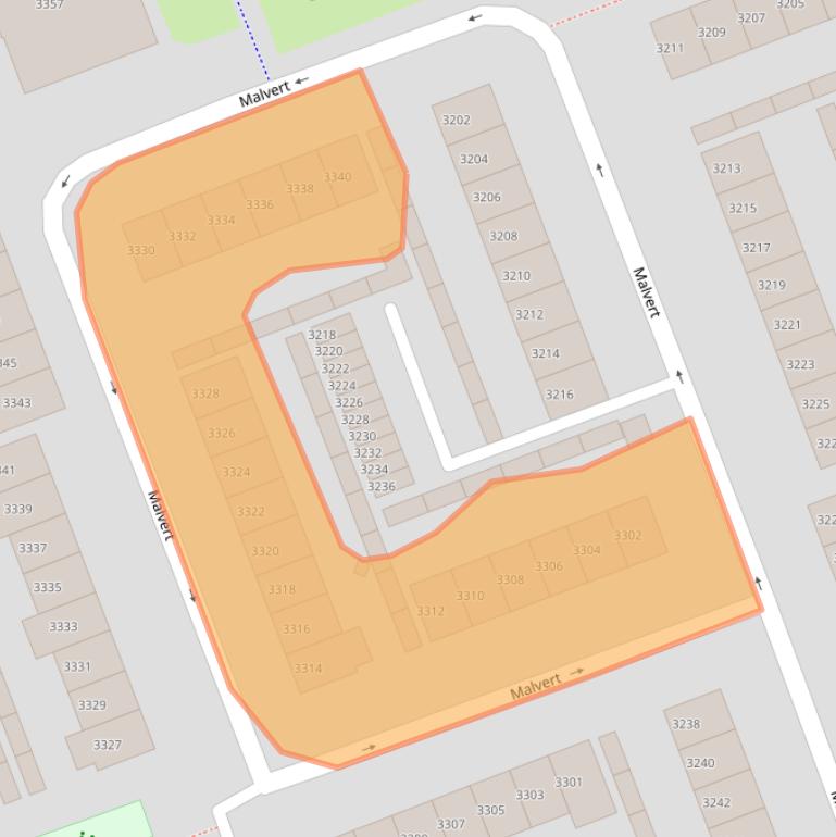 Kaart van postcodegebied 6538BV.