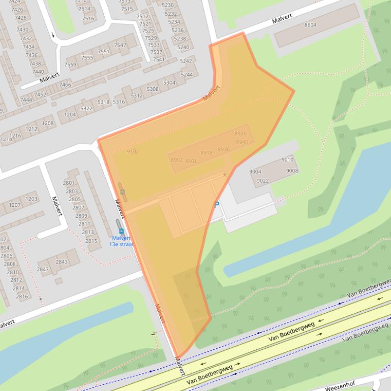 Kaart van postcodegebied 6538CE.