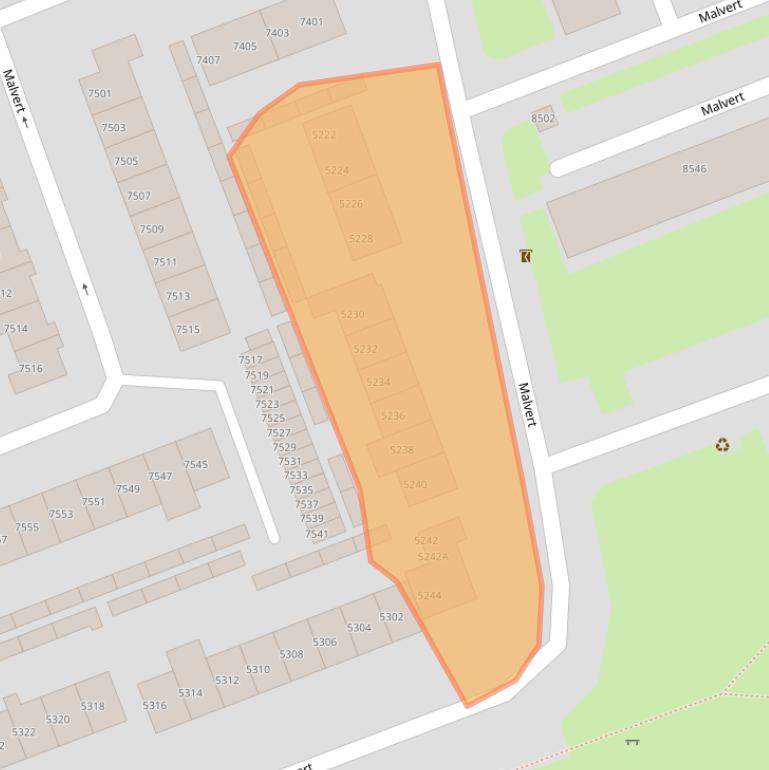 Kaart van postcodegebied 6538CL.