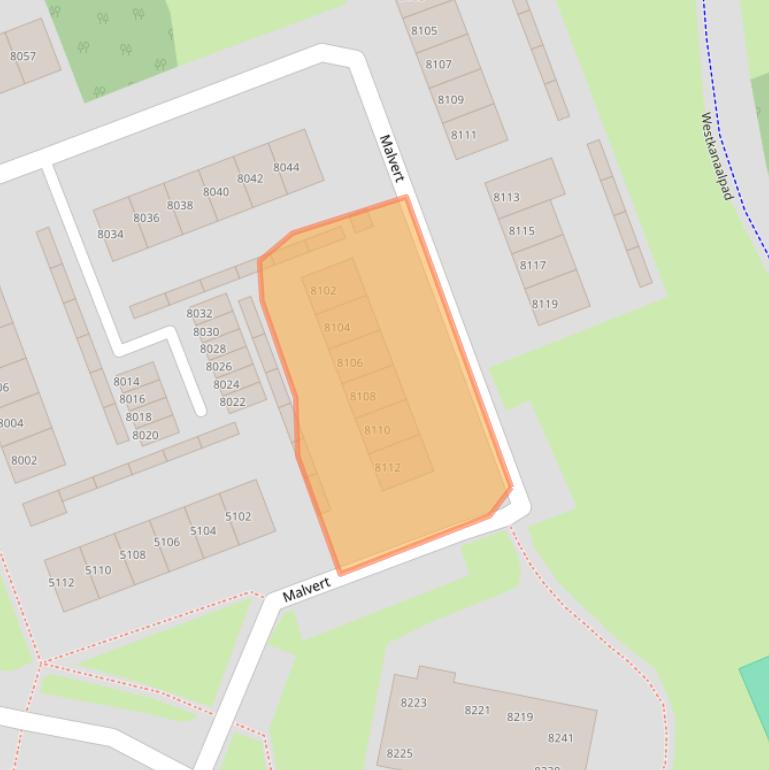 Kaart van postcodegebied 6538DB.