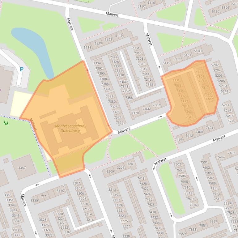 Kaart van postcodegebied 6538DJ.